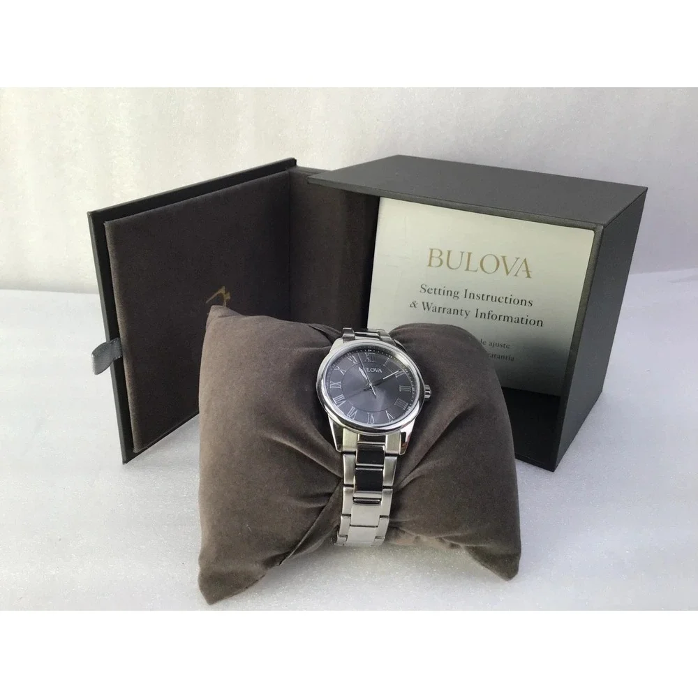 Bulova 96L272 Women's Classic Silver Bracelet Watch 32MM NIB